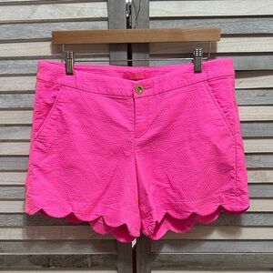 Lilly Pulitzer Bright Pink Scallop Hem Shorts